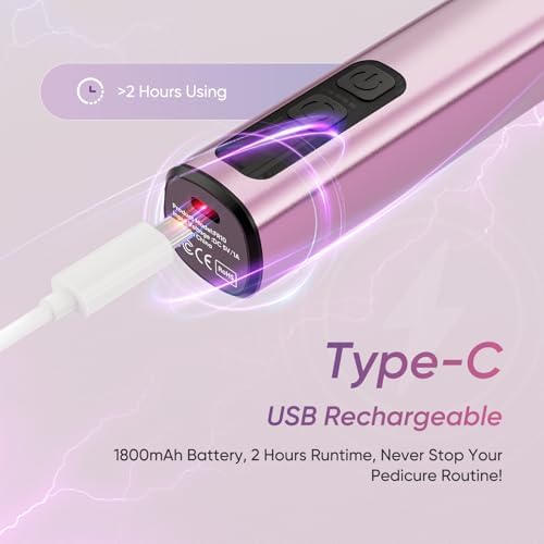 Electric Foot Callus Remover, 2in1 Rechargeable Foot File Callus Remover for Feet, 9 Speeds Foot Scrubber Dead Skin Pedicure Tools for Feet Heel Scraper for Cracked Heels with Sandpaper Discs