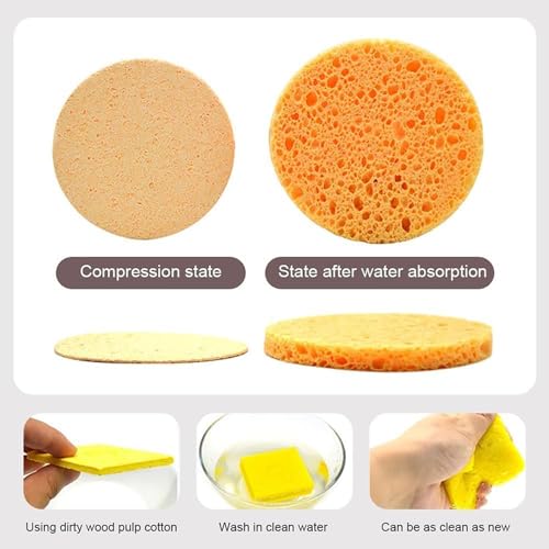 Sugar Baby Turmeric Kojic Pads, Glow up Pads - Turmeric & Kojic Acid Pads 30 ct, Turmeric Skin Care Pads, Natural Compressed Sponge for Back and Face Cleansing & Exfoliating (3Pack (90pcs))