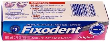 Fixodent Denture Adhesive Cream Original 0.75 oz (Pack of 8)