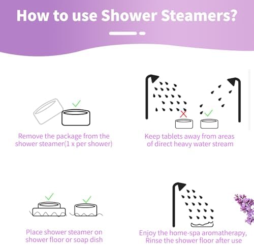 Shower Steamers, 18 Pack XL Lavender Shower Bath Bombs Aromatherapy with Essential Oils, Self Care Gifts for Women Wife, Unique Gifts for Dad、Mother and Wife