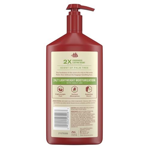 Old Spice Body Wash + Hand & Body Lotion Bundle Pack, 24/7 Moisturizing Freshness, For All Skin Types, Fiji with Palm Tree + Coconut Lasting Scent, 16 oz & 20 oz (Pack of 2)