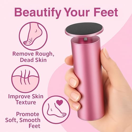 Electric Foot Callus Remover | Feet Filer Sander File Tool Grinder Heavy Duty Scrubber Shaver Buffer Smoother Drill Pedicure Dead Skin Cracked Heels Calluses 60 pcs Sandpaper Discs by VISOFO