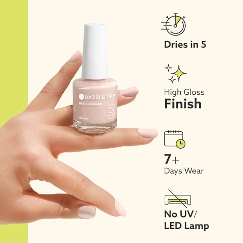 Dazzle Dry Nail Lacquer (Step 3) - Beloved - A bright hot pink shimmer with a subtle blue flash effect. Semi-sheer shimmer. (0.5 fl oz)