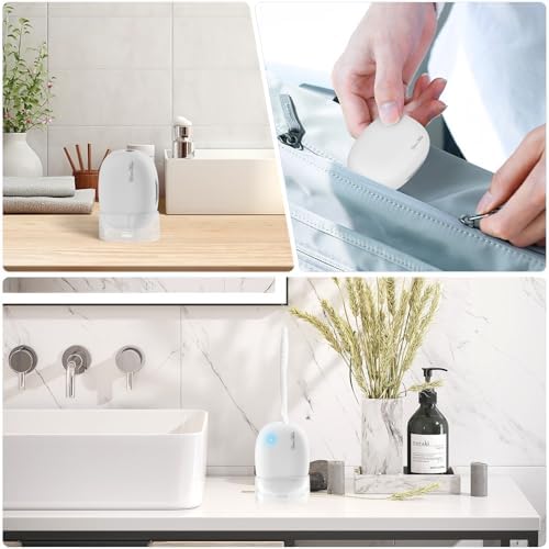 YourMate UVC Rechargerable Toothbrush Sanitizer Case Travel Toothbrush Covers Case with Holder for Houshold and Traveling or Business Trip White