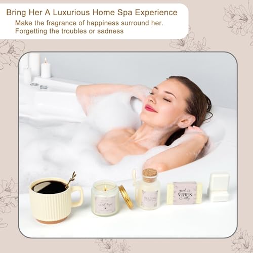 Thinking of You Gift Basket, Self Care Get Well Soon Birthday Gifts for Women, Relaxing Spa Gifts Basket Sick Care Package for Women, Relaxation Get Well Gift for Woman After Surgery, Sympathy Baskets