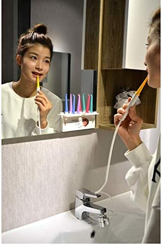 Water Dental Flosser for Family Use 5 Color Jet Tips for Faucet & Shower, Oral Irrigator Non-Electric Safety Water Pressure,Oral Care Tooth Cleaning. Energy Saving & Environmental Protection.