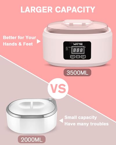 Paraffin Wax Machine for Hand and Feet -Paraffin Wax Warmer Moisturizing Kit Auto-time and Keep Warm Paraffin Hand Wax Machine for Arthritis (Pink)