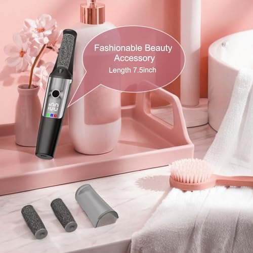 Electric Callus Removers for Feet, Smooth Pedicure Wand Rechargeable Electric Foot File,Professional Pedicure Tools for Dry, Dead, Cracked, Hard Skin, at Home Feet Spa Care Kit for Men & Women