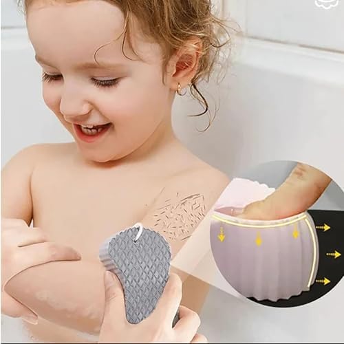 Tokyo Mart Skin Exfoliator, Body Scrubber Exfoliator Mitt, Exfoliating Body & Face Dead Skin Remover, Exfoliating Women & Men Washcloth (Sponge C)