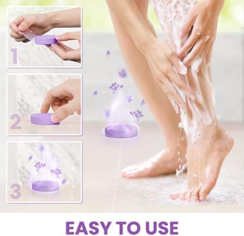 Shower Steamers 8 Scents - Shower & Bath Bombs with Organic & Natural Fragrances for Teens and Adults - Birthday, Mother's Day Gift for Women Who Have Everything（Purple）