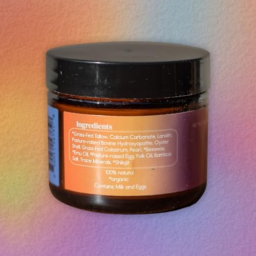 Primal Puddy - 1oz Remineralizing Tooth Leave On Paste - Hydroxyapatite, Tallow, Colostrum, Shilajit - All Natural Preservative & Chemical Free