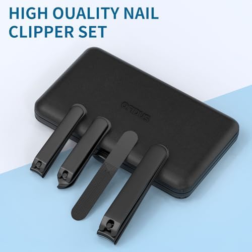 Precision 8 Pieces Men’s Nail Grooming Travel Kit, Stainless Steel Manicure Set with Fingernail & Toenail Clippers, Nail File, Slant Tip Tweezers, Cuticle Scissors, Cuticle Pusher, Travel Case