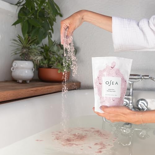 OSEA Gigartina Therapy Bath Soak 20 oz - Made with Gigartina - Luxurious Bath Salts for Women - Lavender Scented - Relaxing Bath Gifts - Moisturizing Soak for Dry Skin - Clean Beauty - Vegan