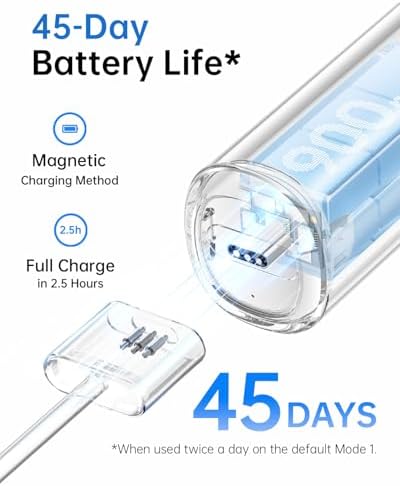 Laifen Wave Electric Toothbrush, Oscillation & Vibration Sonic Electric Toothbrush for Adults with 3 Brush Heads, IPX7 Waterproof ADA Accepted Travel Powered Toothbrush (Aluminum Alloy)