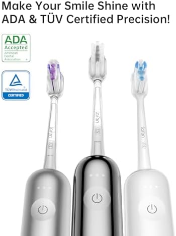 Laifen Wave Electric Toothbrush, Oscillation & Vibration Sonic Electric Toothbrush for Adults with 3 Brush Heads, IPX7 Waterproof ADA Accepted Travel Powered Toothbrush (Aluminum Alloy)