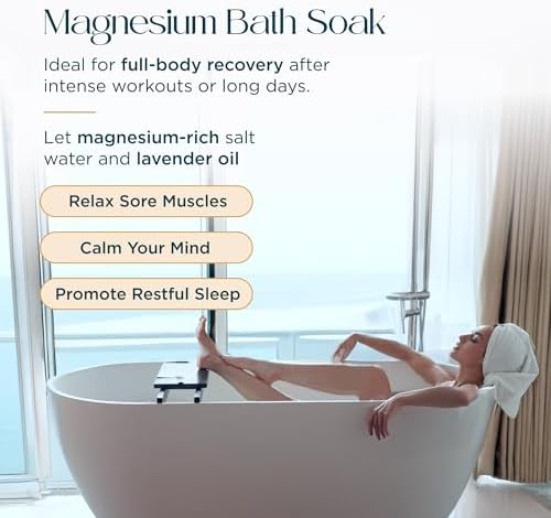 MAG I.C. Magnesium Bath Soak Infused with Lavender Oil to Hydrate, Soothe and Moisturize Skin, Relax and Replenish Muscles, Highly Concentrated Pure Magnesium Salts, 500mL