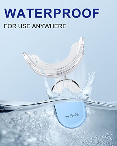 MySmile Teeth Whitening Accelerator Light, 28 LED Blue Light, Each 10 Minutes, USB Charger, Mouth Trays, 1 Pcs LED Light & 4ml Gel