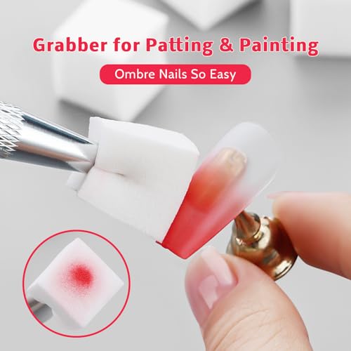 Sponge Pat Paint Nail Gel, 9 Colors Ombre Nails Gradient Gel Nail Blush Blooming Aura Nails Drawing Stripper Floral Painting Nail Art, No Wipe, UV/LED Curing (9 Colors J)