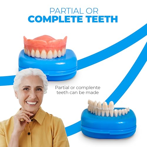 DIY Dentures, Customizable Kit with 12 Pieces, Simple to Use. Dentures Upper and Lower, Home Denture Solution for an Ideal Smile, Women and Men