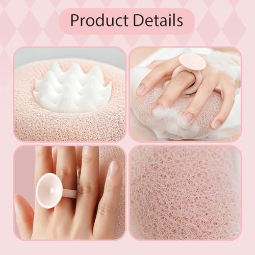 Super Soft Sunflower Suction Cup Bath Ball, 2025 New Bath Cleaning Brush, 2-in-1 Sponge Mesh Pouf Ball Body Scrubber, Shower Gloves Exfoliating Accessories for Men and Women