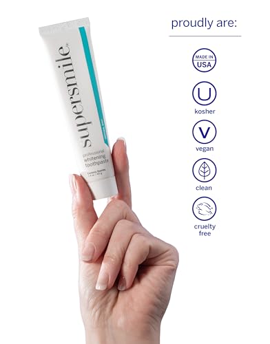 Supersmile Original Mint Whitening Kit - Professional Whitening Toothpaste + Toothbrush - Whitens 3 Shades on Average