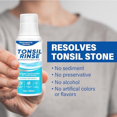 Tonsil Stone Remover, Natural Ingredients Mouthwash or Oral Rinse Liquid to Help Soothe Tonsils, Fast Effectively Soothe Dry Mouth & Freshens Breath Tonsil Stone Mouthwash, Smell Fresh