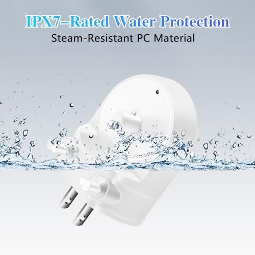 Wall Outlet Charger for Oral-B Electric Toothbrush | Direct Plug-in Base for Pro 1000/3000/5000, Genius 6000, iO3/iO4/iO5 & Braun Series 3/5/8 | IPX7 Waterproof (Hygienic White) (Direct plug-in style)