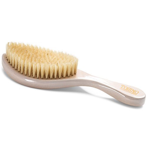Torino Pro Wave Brush #640 By Brush King - Soft Curve 360 Waves- Soft Wave - Made with 100% Boar Bristles - True Texture Soft - Great for Polishing/Laying Down Frizz & Finisher