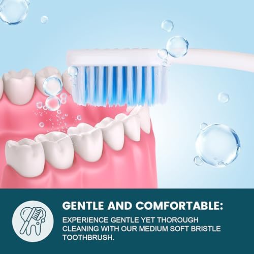 Navona 200 PCS Premium Individually Wrapped Bulk Toothbrush Pack, Disposable Toothbrushes, Kids Toothbrush, Medium Soft Bristle Toothbrushes, Ergonomics Handle, Perfect for Travel Hotel Donation