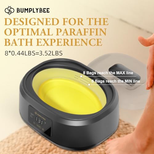 Paraffin Wax Machine for Hand and Feet - 3500ml Hot Wax Hand Wax Machine with 8 Pcs Ginger Paraffin Bath Wax, Foot Wax Paraffin Foot Care Kit, Hand Wax Machine, Moisturizing and Exfoliating