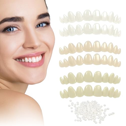 Tooth Repair Kit，Temporary Natural Shade for Filling The Gap, Moldable Thermal Beads Replacement Kit Replace The Missing or Broken Tooth-6PCS-D33