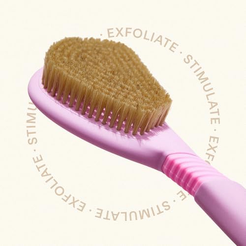 The Skinny Confidential Butter Brush - Exfoliating Back Scrubber for Shower Reduces Inflammation & Cellulite - Dry Brush Body Scrubber Increases Blood Circulation - Skin Scrubber & Exfoliator