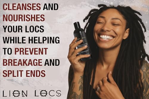 Lion Locs Shampoo and Conditioner for Dreads, Sisterlocks, Locks, & Dreadlocks | Lightweight Vegan Co Wash (8oz)