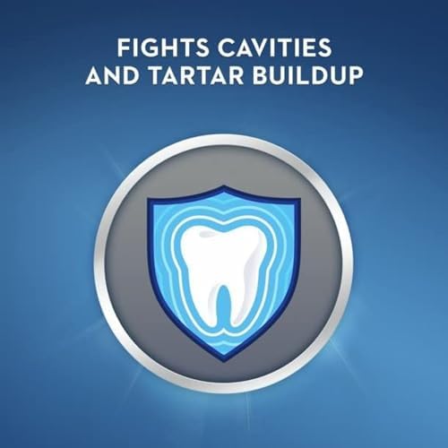 Tartar Protection Regular Paste, 5.7 oz (Pack of 3). Helps Control Tartar and Prevent Cavities | Cavity Protection Toothpaste + Tongue Cleaner MB with Travel Case