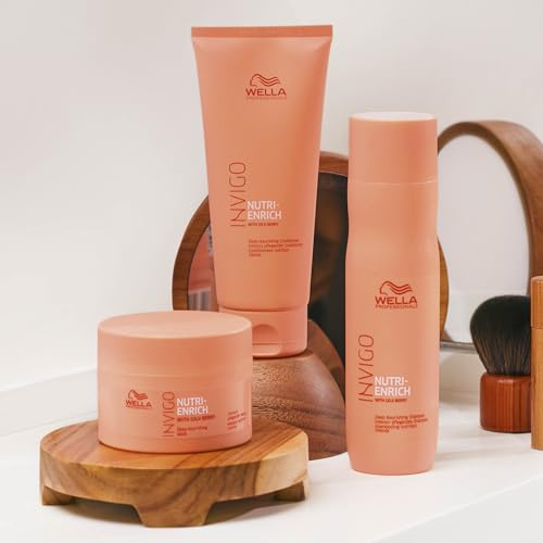 Wella Professionals Invigo Nutri-Enrich Frizz Control Cream with Goji Berry | For Dry or Stressed Hair | Deep Nourishment, Smoothness & Anti-Frizz Styling Cream | 5.07 oz