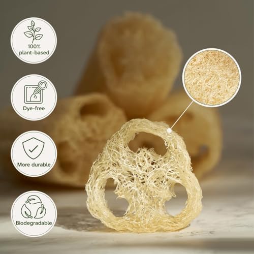 NileCart 22 in Egyptian Loofah - Natural exfoliating Body Scrubber Shower Loofah | Body Scrubber Exfoliator Natural Sponge - Luffa for Men and Women
