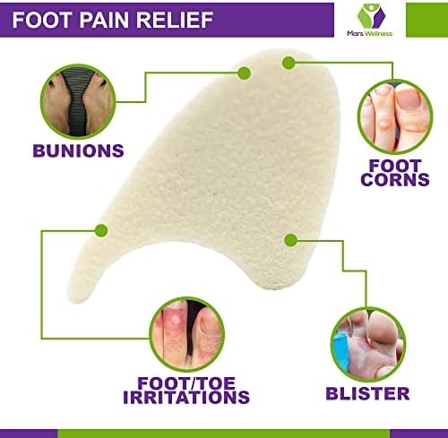 Mars Wellness Full Foam Toe Separators - Toe Spacers for Corn, Blisters Relief - 1/4 Inch - Bulk Pack of 50 Pads