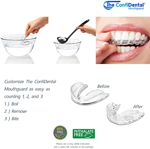 Pack of 6 Moldable Mouth Guard for Teeth Grinding Clenching Bruxism, Sport Athletic, Whitening Tray