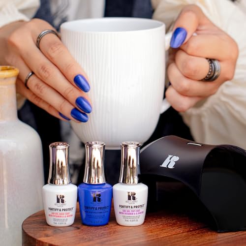 RC Red Carpet Manicure Fortify & Protect LED Gel Base Coat – Strengthens Nails with Vitamin A & Biotin, Prevents Brittleness, Long-Lasting Gel Nail Protection for Healthier, Stronger Nails (0.3 Fl Oz)