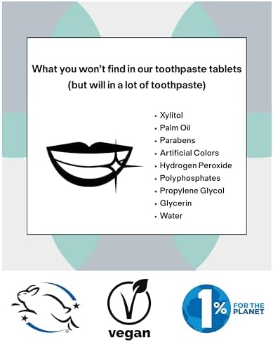 New Formula, Unpaste Toothpaste Tablets, Now w/Nano-HYDROXYAPATITE, Fluoride-Free Mint Remineralizing Tablet, Xylitol Free, Vegan, Plastic Free, Travel-Friendly, Resealable Packet, 125ct/2 mo Supply