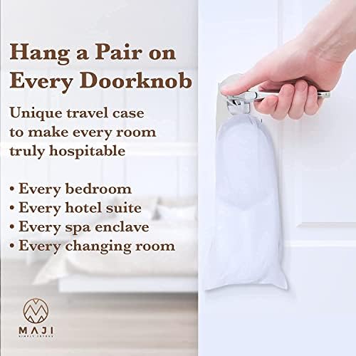 Spa Slippers, Disposable Slippers for Guests Bulk of 6 Pairs - Non-Slip Closed-Toe Premium White Spa Slippers Bulk with Travel Bags - Coral Fleece Hotel Slippers for Women and Men (6 Pair Medium)