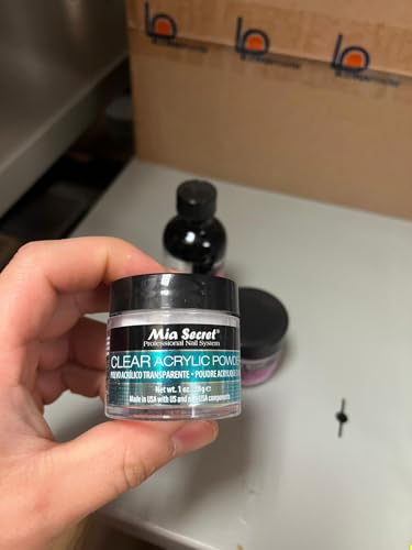 Mia Secret SECRET 2oz LIQUID MONOMER + 1oz CLEAR + 1oz PINK ACRYLIC POWDER NAIL ART