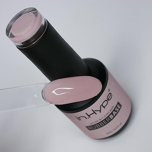 N.HYPE Elastic Rubber Base Coat. UV/LED Curable. Correcting Coating with Enhanced Adhesion. Soak OffÉ (Almond)