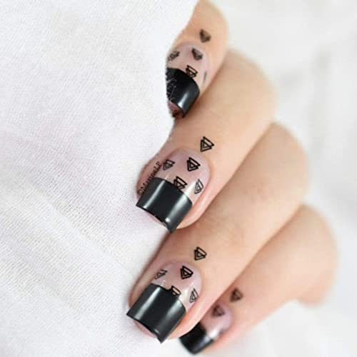 Maniology Black and White Duo Bam! White and Straight Up Black 2pc Nail Stamping Polish Set, Essential and Primary Manicure Color Lacquer