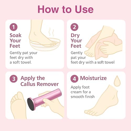 Electric Foot Callus Remover | Feet Filer Sander File Tool Grinder Heavy Duty Scrubber Shaver Buffer Smoother Drill Pedicure Dead Skin Cracked Heels Calluses 60 pcs Sandpaper Discs by VISOFO