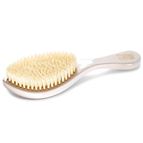 Torino Pro Wave Brush #640 By Brush King - Soft Curve 360 Waves- Soft Wave - Made with 100% Boar Bristles - True Texture Soft - Great for Polishing/Laying Down Frizz & Finisher