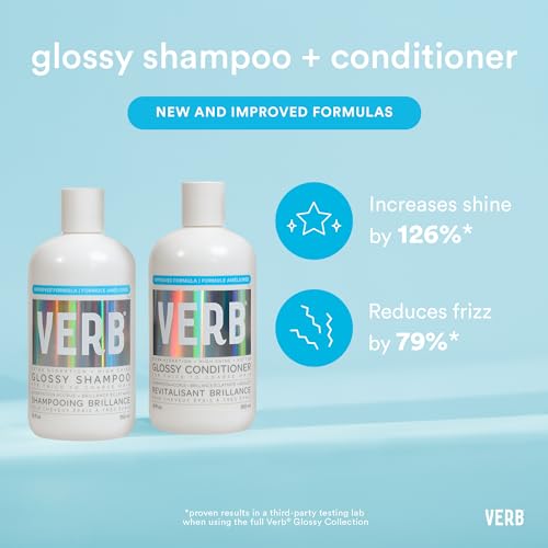 VERB Glossy Conditioner – Conditions, Detangles + Adds High Shine for Thick to Coarse Hair – Vegan, No Parabens or Harmful Sulfates