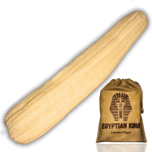 Whole Egyptian Jumbo Loofah 24"" - 28"" 100% Natural Organic Loofah Exfoliating Scrubber for Shower, Natural Loofah Sponge Body Scrubber, for Men and Women, Cream White