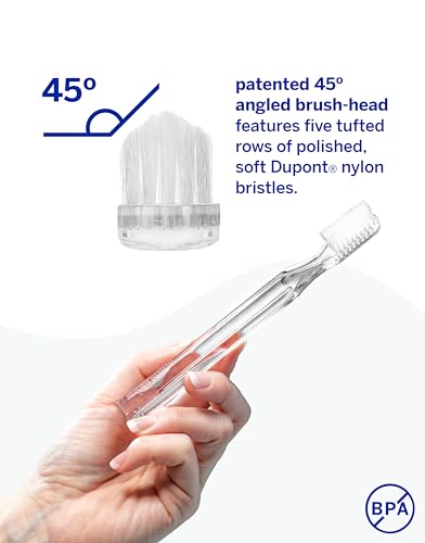 Supersmile New Generation Toothbrush w/Patented 45° Soft Nylon Bristles - Whitening Tooth Brush w/Ergonomic Handle Guarantees ADA Recommended Brushing Angle for Adults & Children