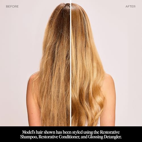 LolaVie Restorative Shampoo (8.5 oz) & Restorative Conditioner (8.5 oz) - Repairs Look of Damage, Protects from Breakage, Reduces Frizz for 12x Softer, Smoother Hair - Color Safe - All Hair Types